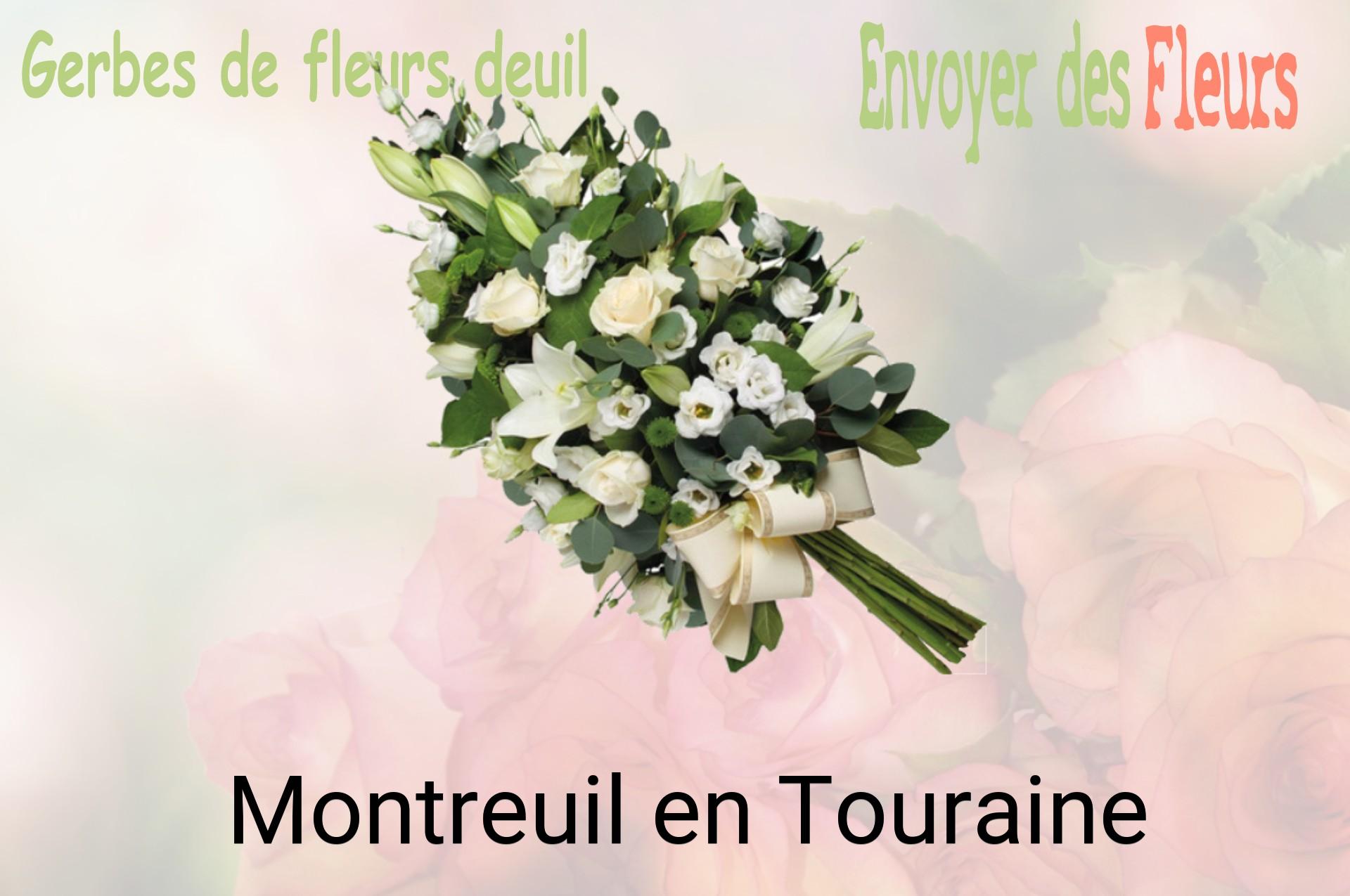 Gerbe de fleurs de deuil livrée à Montreuil-en-Touraine